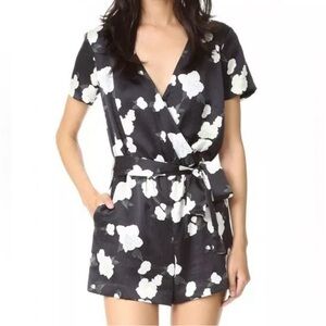 Club Monaco Black Silk Zemphira Romper Size 00
